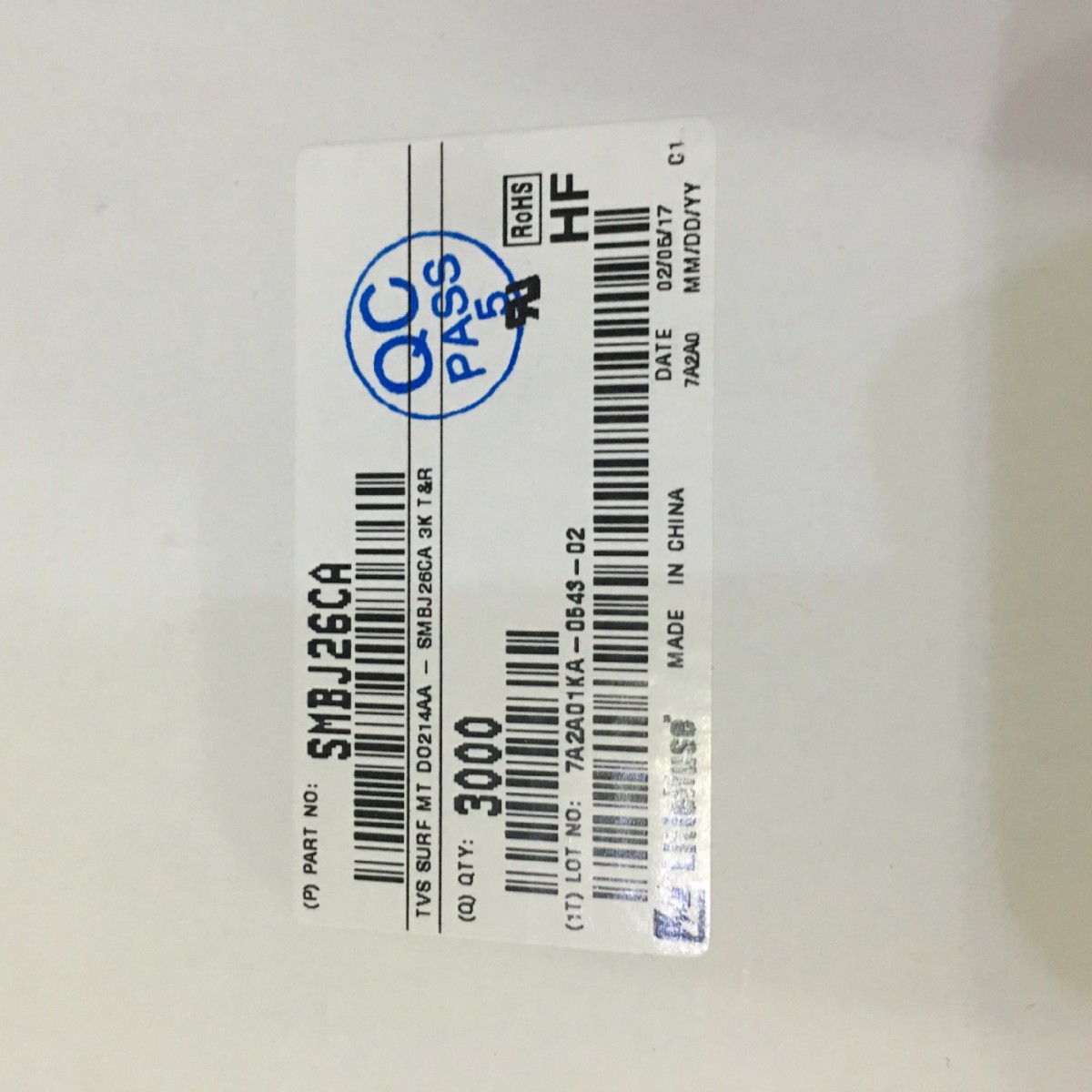 SMBJ贴片 TVS二极管SMBJ26CA 双向瞬态 DO-214AA封装 丝印CK