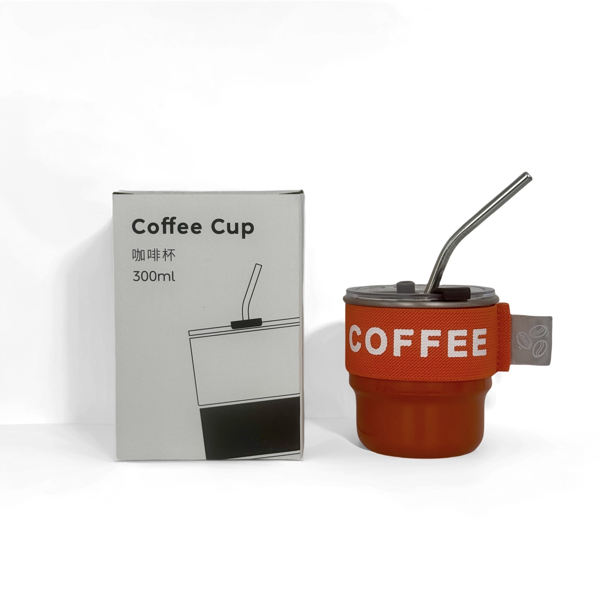 304 tazas de acero inoxidable taza de café con tapa taza de agua al por mayor personalizada estilo portátil al aire libre simple