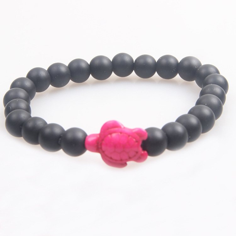 블랙스톤 레드 파인 터틀 팔찌 8mm, 약 23개, 19g