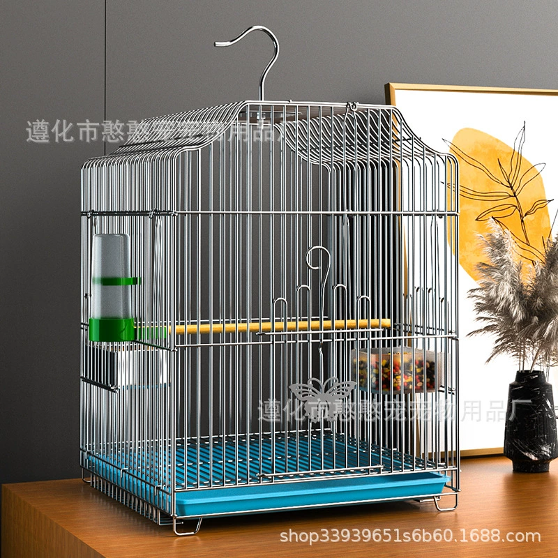Клетка для птиц Большая металлическая клетка для птиц Домашняя клетка для птиц из тигровой шкуры