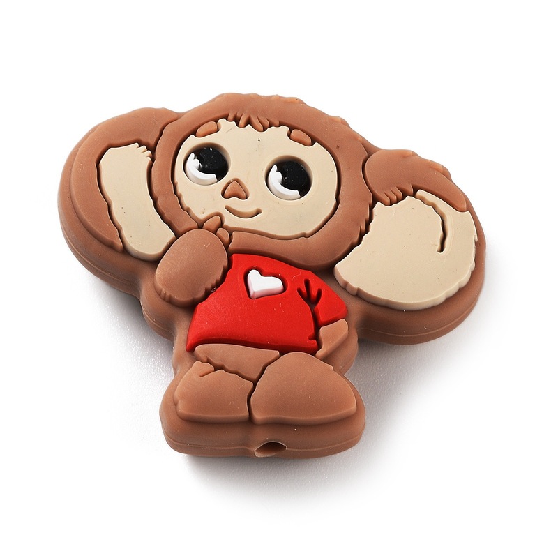 クロスボーダーカラーかわいい漫画動物食品シリコーンビーズストレートホールビーズシリコーンビーズ diy ジュエリーアクセサリー|undefined