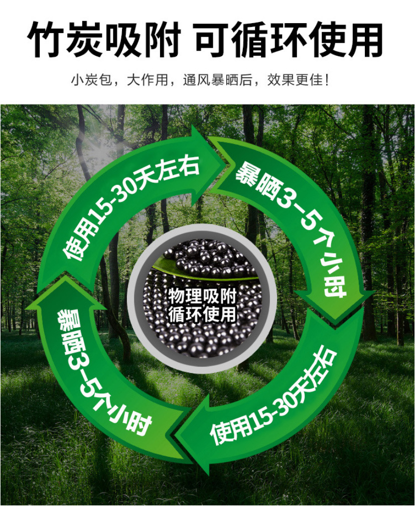 Bamboo charcoal bag car car activated carbon bag new car formaldehyde removal odor removal carbon bag car supplies decoration doll