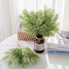 婚慶裝飾五叉蒿草把束仿真花假花綠植物批發工藝品INS風YC1077-1