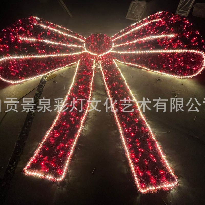 2025年クリスマス大型リボン装飾小道具 ホリデー会場装飾 ショッピングモール広場BP装飾工場|undefined