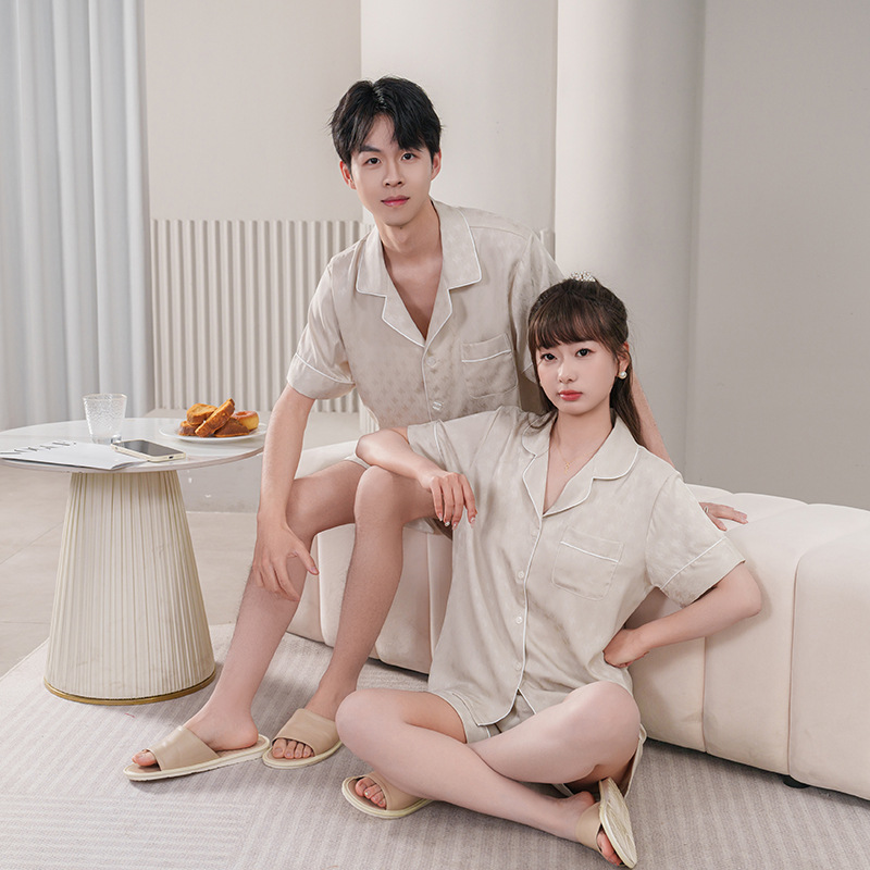 源头厂货2026春季新款冰丝情侣睡衣女抖音时尚卡通网红时装家居服