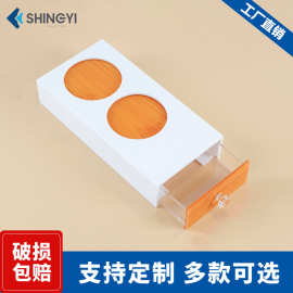 亚克力酒店牙具盒收纳盒一次性洗漱用品盒子民宿宾馆竹木纹耗品盒