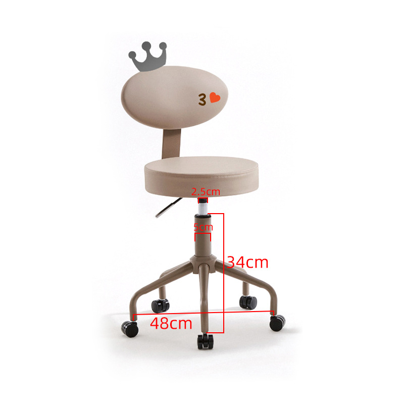 Da Gong Deng Beauty Salon Hairdressing Shop Elevating Bar Stool Round Bar Chair Nail and Hair Stylist Rotary Makeup Chair 