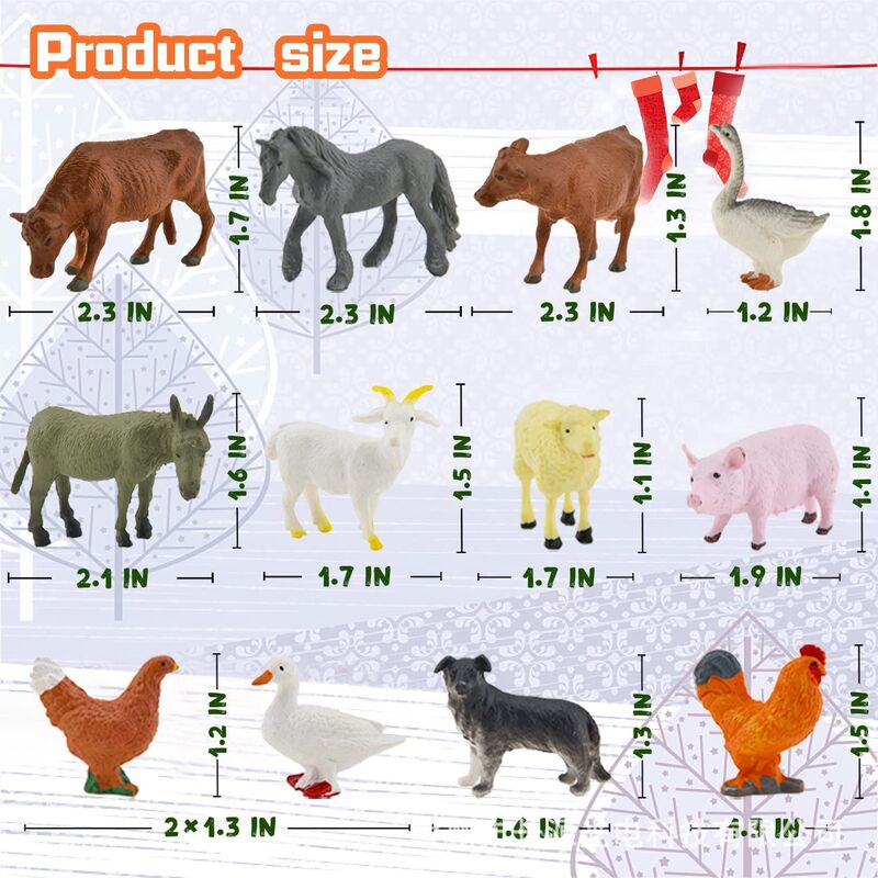 新品Nativity Scene Advent Calendar Set4套耶稣降生套装摆件|undefined