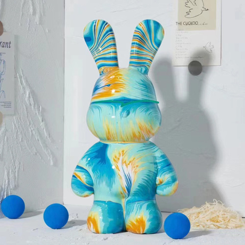 Handmade DIY Fluid Bear Fluid Rabbit Paint Set, Epoxy Toy Violent Bear Drawing Toy Gift Factory Wholesale