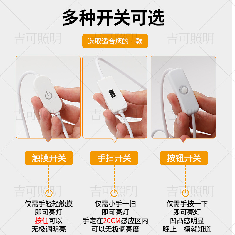 5Vスマート調光式ハンドスキャン無段階調光超薄型LEDライトストリップ、粘着式テレビ雰囲気照明、車載COBライトテープ|undefined