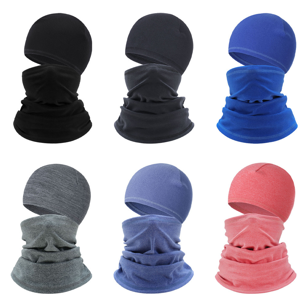 Amazon Breathable Cycling Mask Cold-Proof De Velvet Hat Combination Mountaineering Skiing Thickened Neck Protector Warm Neck Scarf