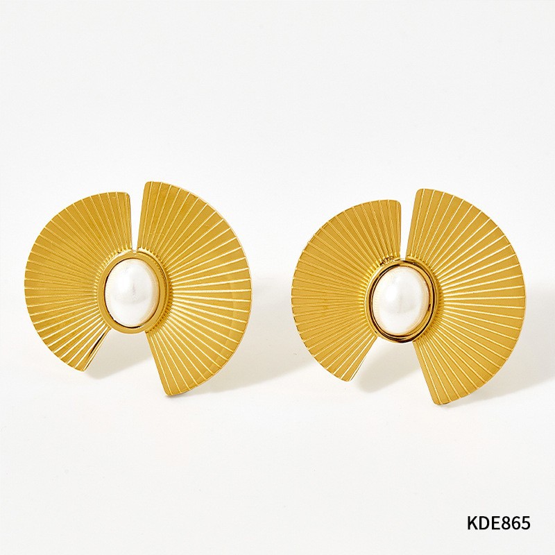 Fashion Round Heart Shape Butterfly Titanium Steel Inlay Rhinestones Earrings Necklace