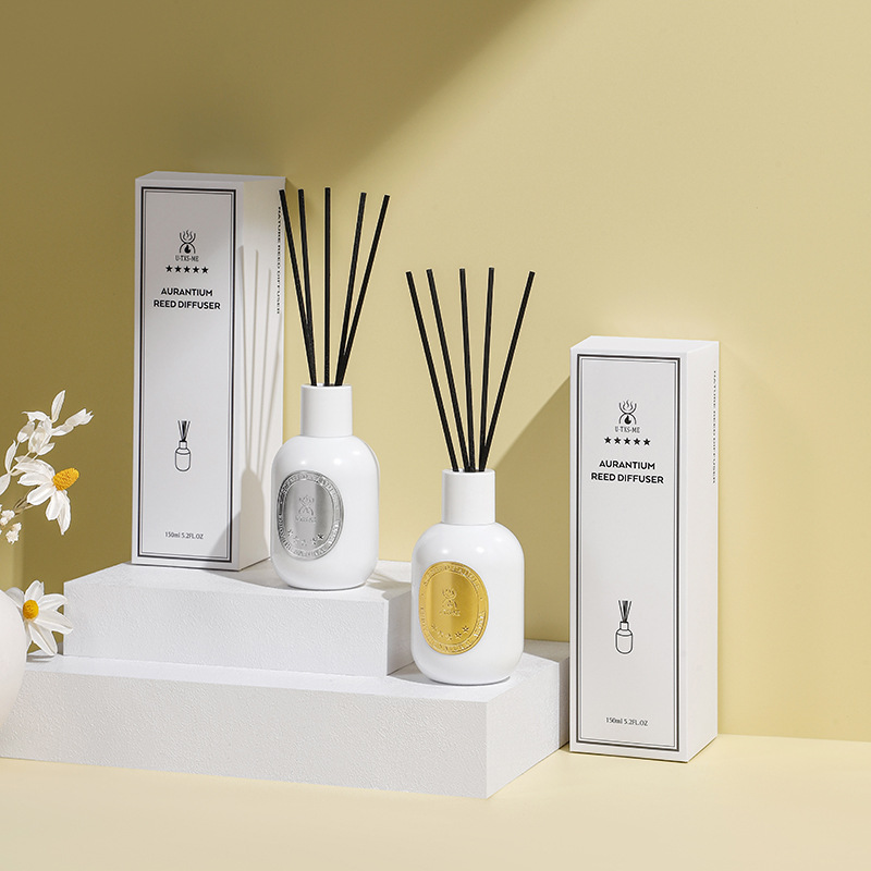 Cross-border liquid fireless aromatherapy essential oil ceramic household indoor rattan diffuser air freshening deodorizing fragrance wholesale