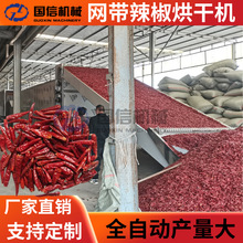 全自动网带式辣椒烘干机 智能控温节能 商用辣椒烘干流水线厂家直