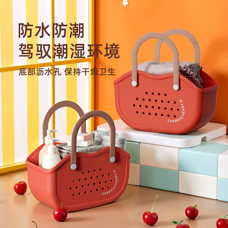 大学入学生の必需品、寮のバスバスケット、バスバスケット、ポータブルバスケット、収納バスケット、バスバスケット、キュートでクリエイティブ|undefined
