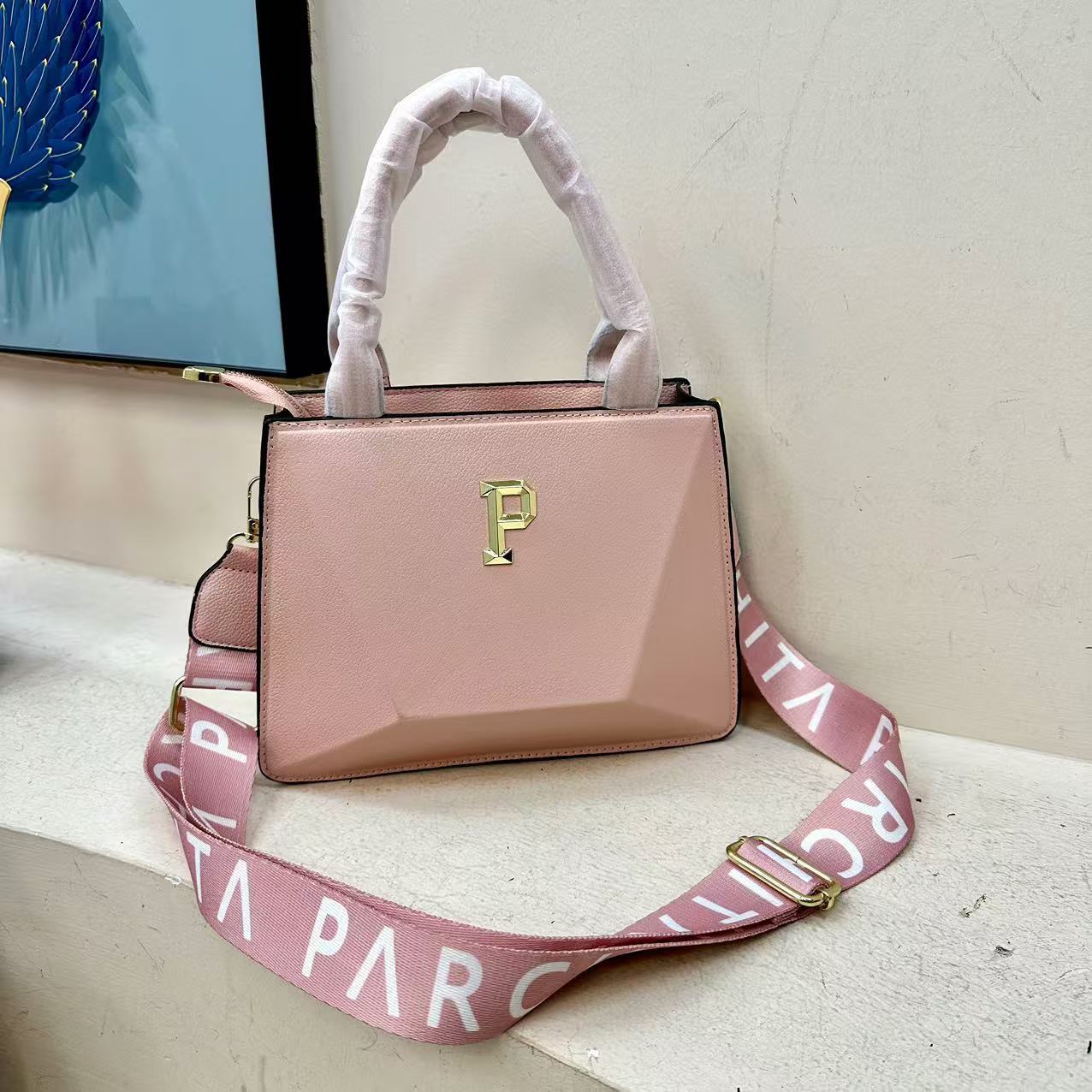 Bolsos transfronterizos para mujer 2025 primavera nuevo estilo bordado alfabeto Bolsos tote moda europea y americana bandolera de un solo hombro