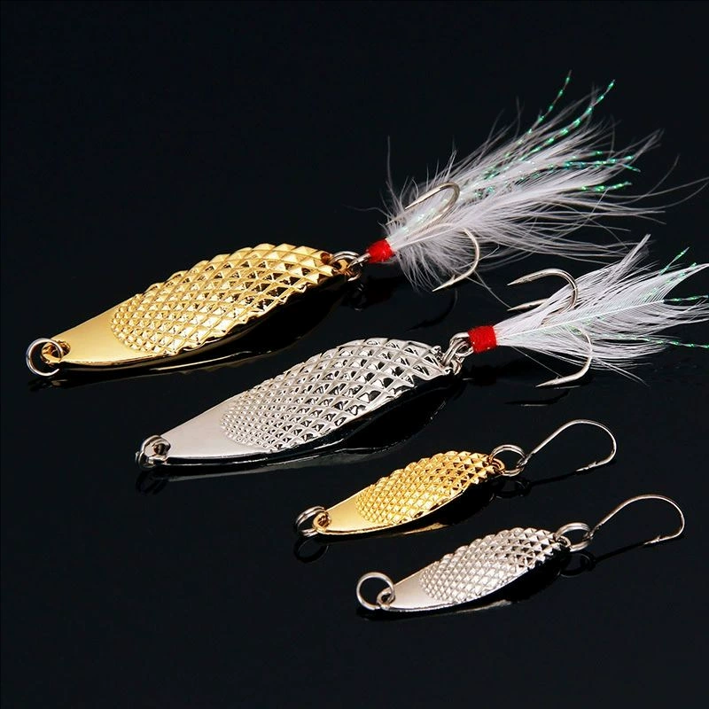 Luya bait for long-distance sequins special for leech sequins single hook three book hook mandarin fish fresh water mouth fake bait bait