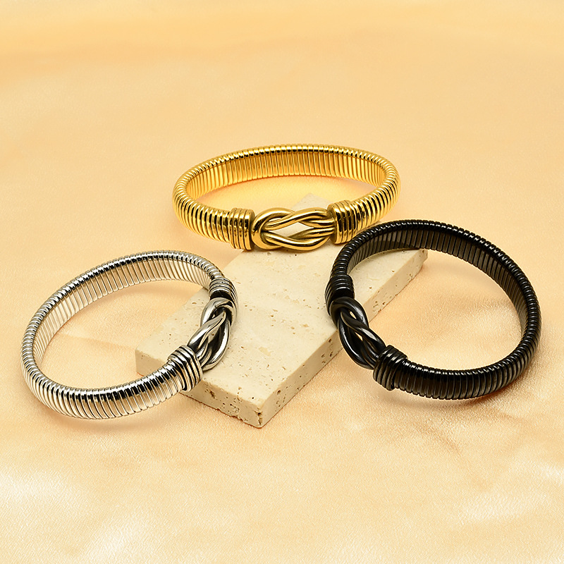 44g Weight Bangle Classification 304 Stainless Steel Chain Material 1 Piece Quantity Casual, Daily, Party Occasion 304 Stainless Steel Material Solid Color Pattern Unisex Gender Retro Style Retro Solid Color 304 Stainless Steel Wholesale Bangle 4