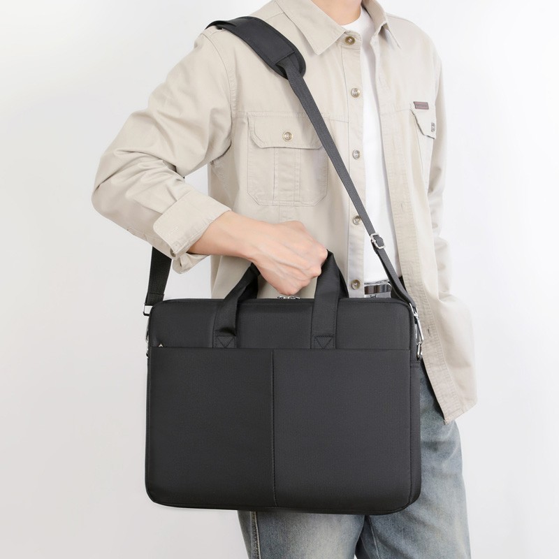 Bolso de computadora portátil nuevo estilo simple de color sólido colgar varilla de tracción maletín de viaje anti-dropper mochila de hombro resistente al desgaste