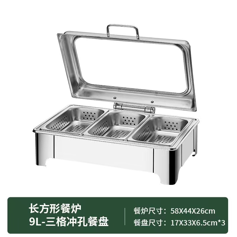 Estufas de aislamiento de cubierta de acero inoxidable estufas Buffet visibles estufas de desayuno de calefacción eléctrica estufas de aislamiento hidráulicas estufas de buffet