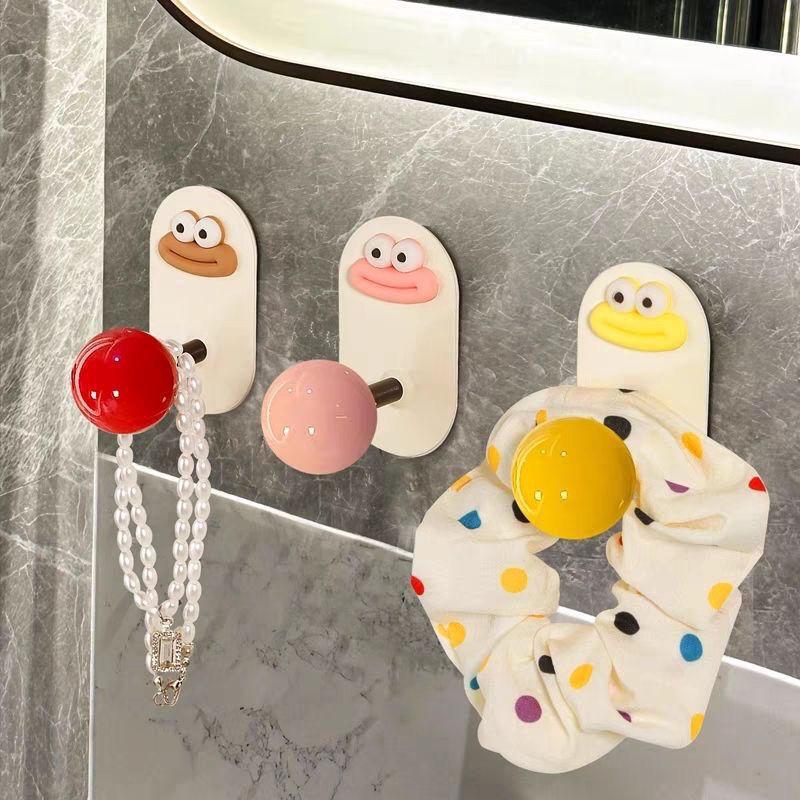 浴室パンチフリーサクションカップフック浴室強粘着衣類フック帽子収納粘着フックジュエリーフック|undefined