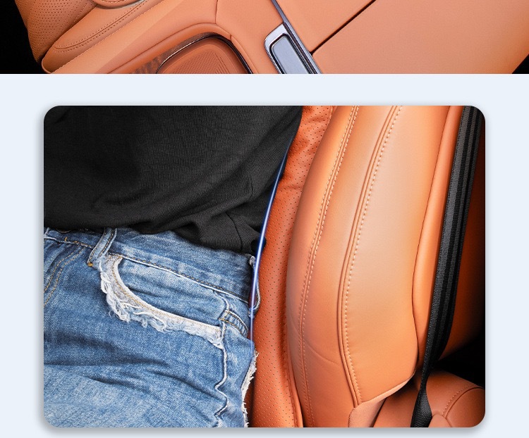 Car Seat Cushion, Suitable for All Seasons, High-End Nappa Leather for Interior Use, Suitable for Mercedes-Benz and Bmw, Single-Piece Seat Cover for Rear Row