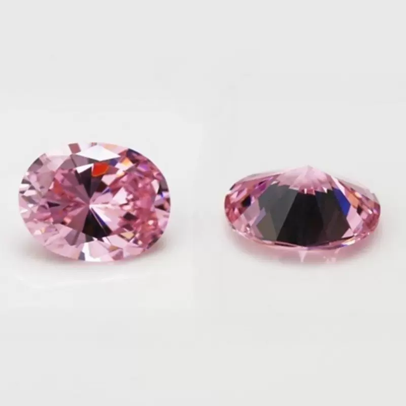 3x4mm-18x25mm 5-A蛋形粉色锆石人造宝石 戒面裸石批发 厂家直销