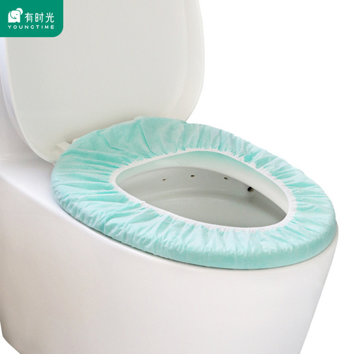 Time Disposable Toilet Mat Non-Woven Slip-in Cushion Paper Travel Full Coverage Toilet Cover 10 Pieces