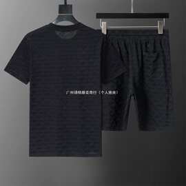 高品质短袖套装 圆领套装经典款，字母满印棉质套装男女同