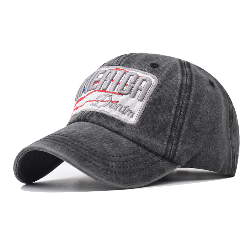 Bandera de algodón transfronteriza gorra de béisbol lavada América gorra de béisbol bordada Comercio exterior Día DE LA Independencia de Europa y América gorra enarbolada