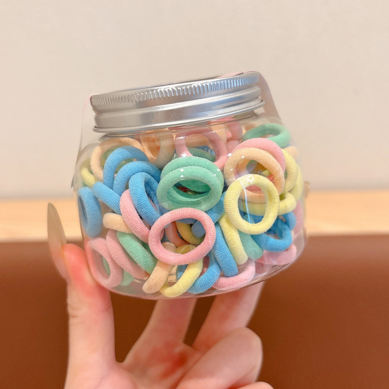 2#Gomas para el pelo de color caramelo, 140 piezas, aproximadamente 2,5 cm