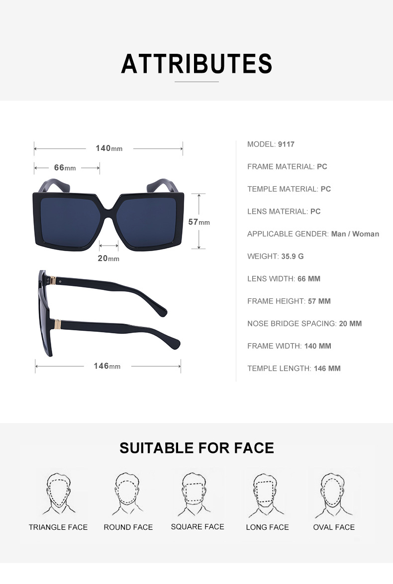 2021 New European And American Fashion Sunglasses Men's Trend Cross-border Sunglasses display picture 1