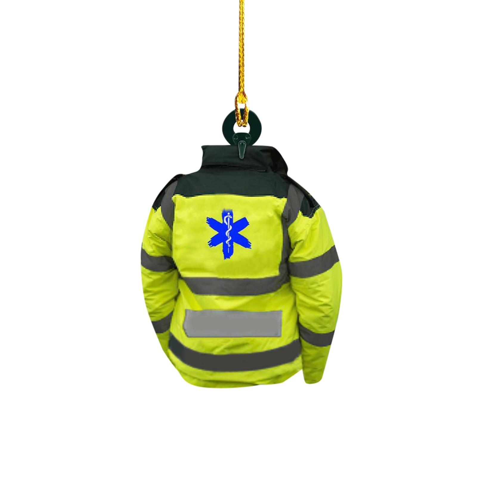 Bombero de dibujos animados transfronterizo colgante creativo hogar árbol de navidad decoración colgante de acrílico