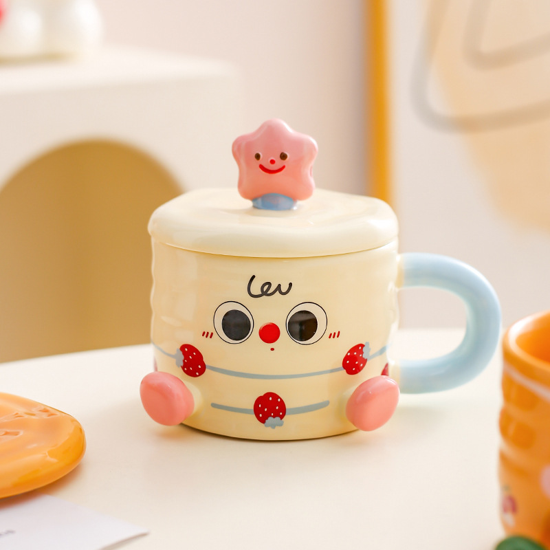 Muñeca creativa encantadora taza de cerámica taza de agua taza de regalo taza de café taza de leche taza de desayuno taza
