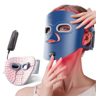 Cross-border led beauty mask photon rejuvenation mask instrument large row light beauty instrument red and blue face spectrometer