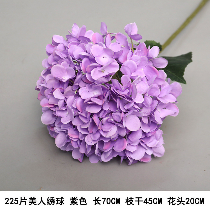 紫色仿真花婚庆假花绣球花插花婚礼花艺花材绢花装饰布置花批发热|undefined