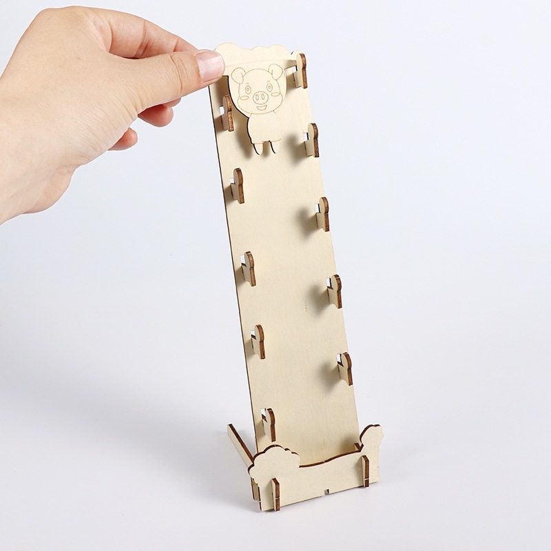 과학 실험 수제 DIY 재료 자동 돼지 계단을 내려가 초등 및 중등 학생을위한 과학 기술 생산 작은 발명 교육 보조 장치