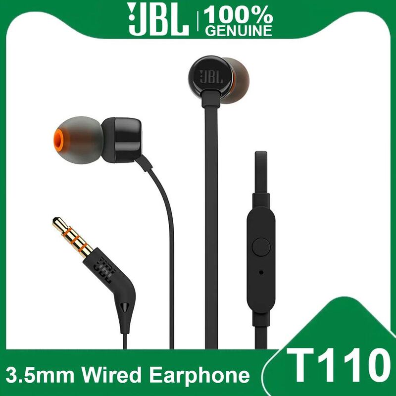 Suitable for JBLT110 in-ear headphones stereo sports game computer headphones mobile phone wired headphones