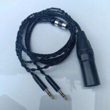 适用天龙D7100 D7200头戴耳机音频线卡侬头镀银线T1 T5 T5P音频线