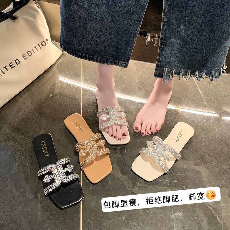 35-42 размера женская обувь большого размера 41 один 43 широкие толстые ножки плоские сандалии носить модные пляжные тапочки летом