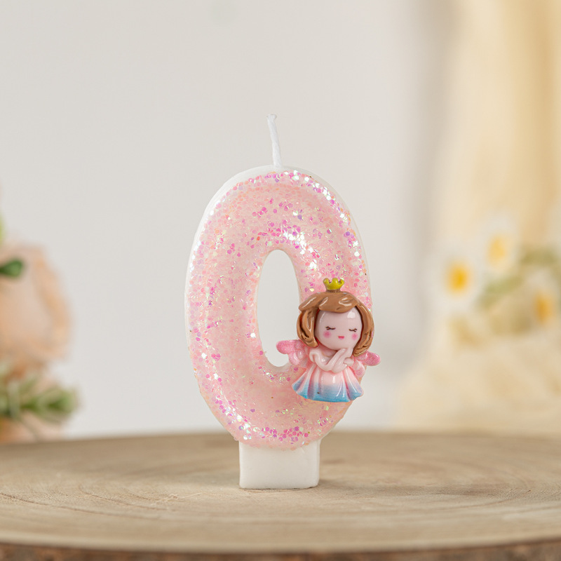 インターネット有名人の誕生日デジタルキャンドルクリエイティブ1歳のケーキオーナメント女の子宝物子供の雰囲気装飾シーンレイアウト|undefined