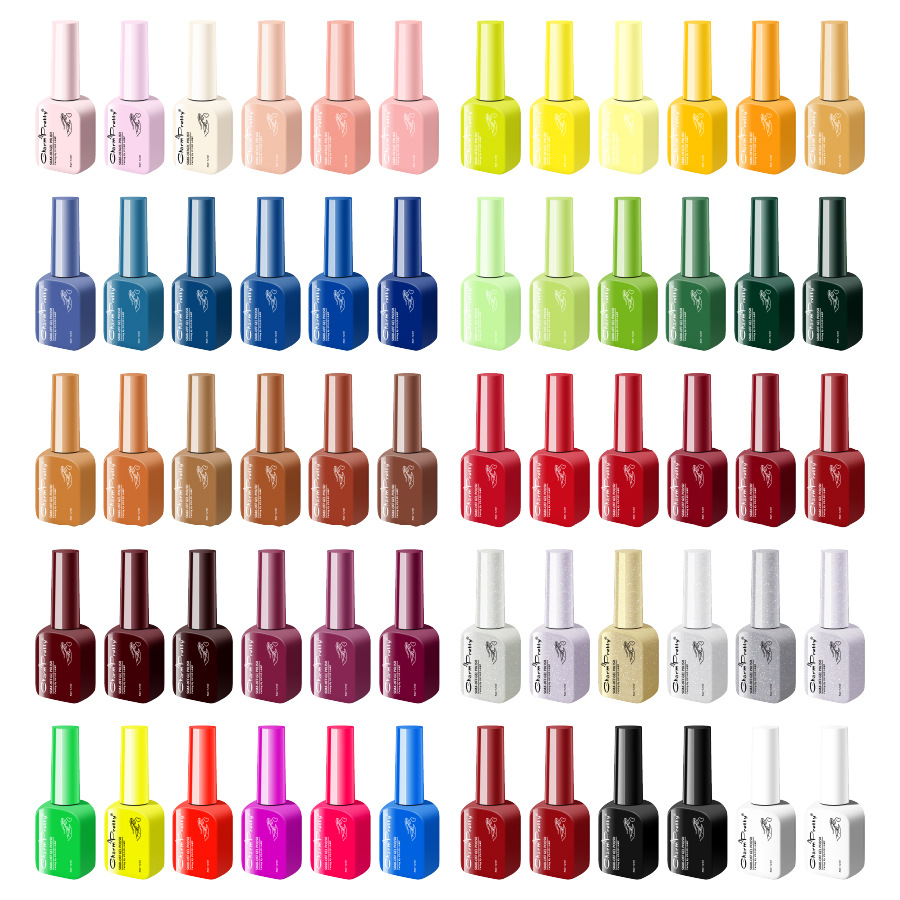 Factory Wholesale Cross-Border Supply of New Single-Color Uv Gel Nail Polish, 6 Bottles Small Set