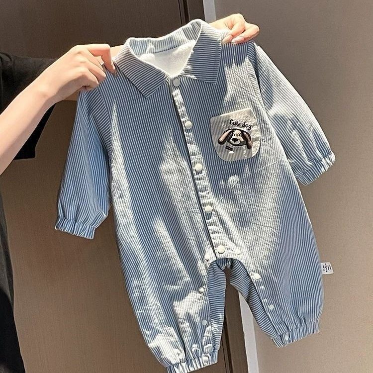 婴幼儿衣服春秋款连体衣超萌男女宝宝包屁衣纯棉哈衣外出衬衫爬服|undefined