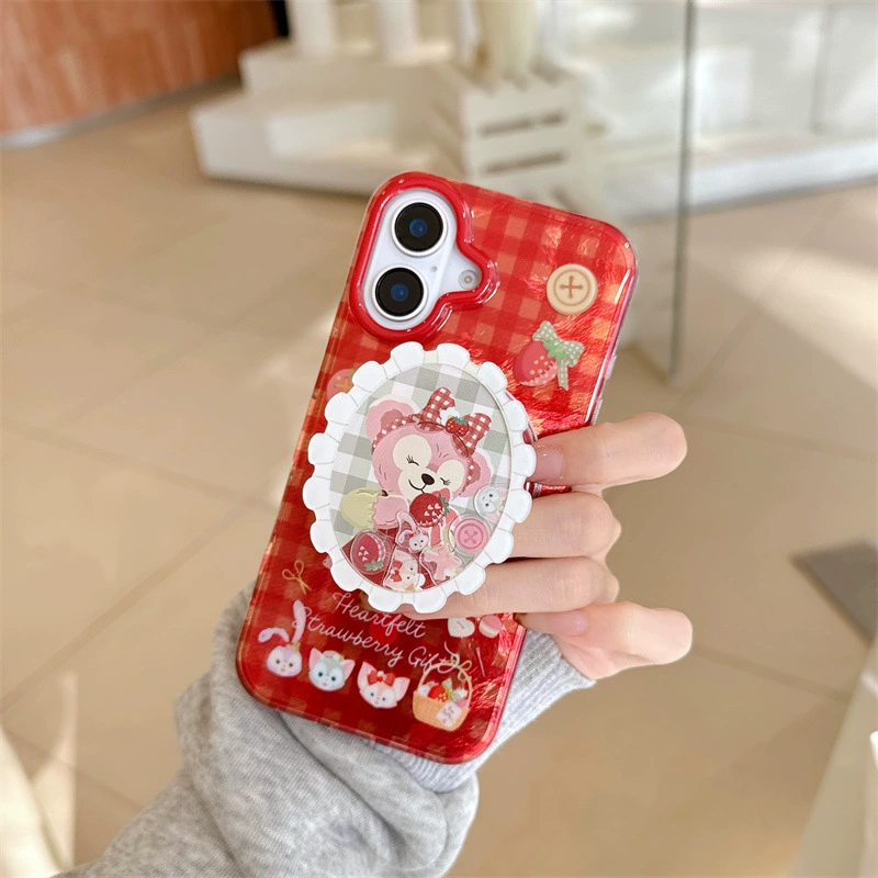 Apple, красная клубника, совместим с iPhone16, чехол для телефона, трубка, 15promax, 14 шт