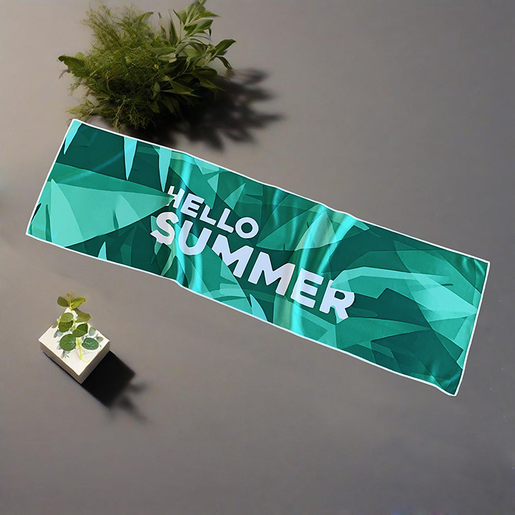 Toalla deportiva estampada con efecto frío, toalla refrescante de verano que absorbe el sudor y se seca rápidamente, toalla refrescante para correr y bádminton