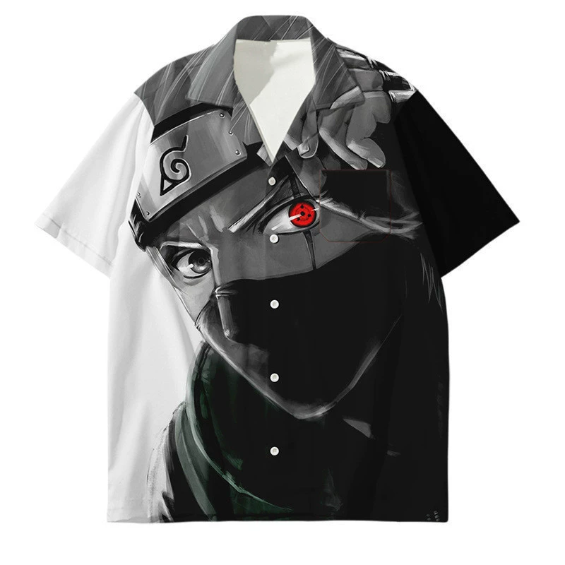 3D Cartoon Summer Shirt - Akatsuki Cloud Naruto Pattern, Imported, Wide Size Range
