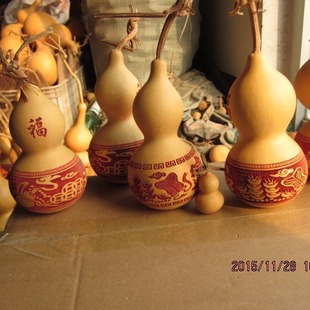 White billet gourd carving craft ornaments pendant ingot pattern
