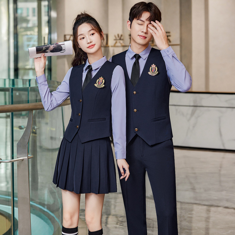 College Style Kindergarten Clothing Student School Uniform Vest suit Unisex Teacher Work Pleated Skirt JK Uniform