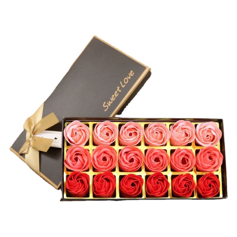 Caja de regalo Rosa jabón flor regalo de vacaciones con la actividad de regalo a mano pequeño regalo práctico flor artificial fábrica al por mayor