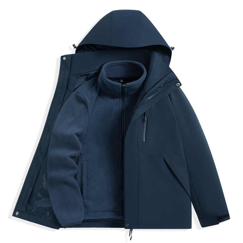 冲锋衣男女女款小个子三合一可拆卸两件套户外防风防水登山服外套|undefined